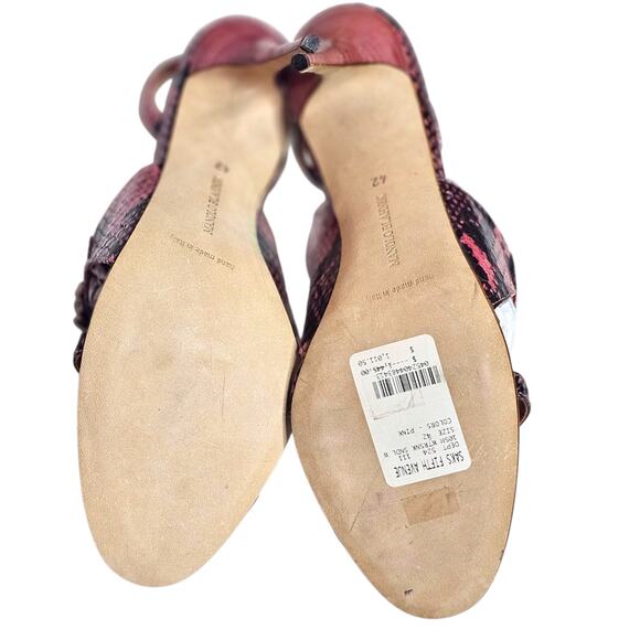 Manolo Blahnik Ronda Snake Embellished Heels - Picture 2 of 14